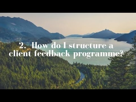 2. How do I structure a feedback programme?